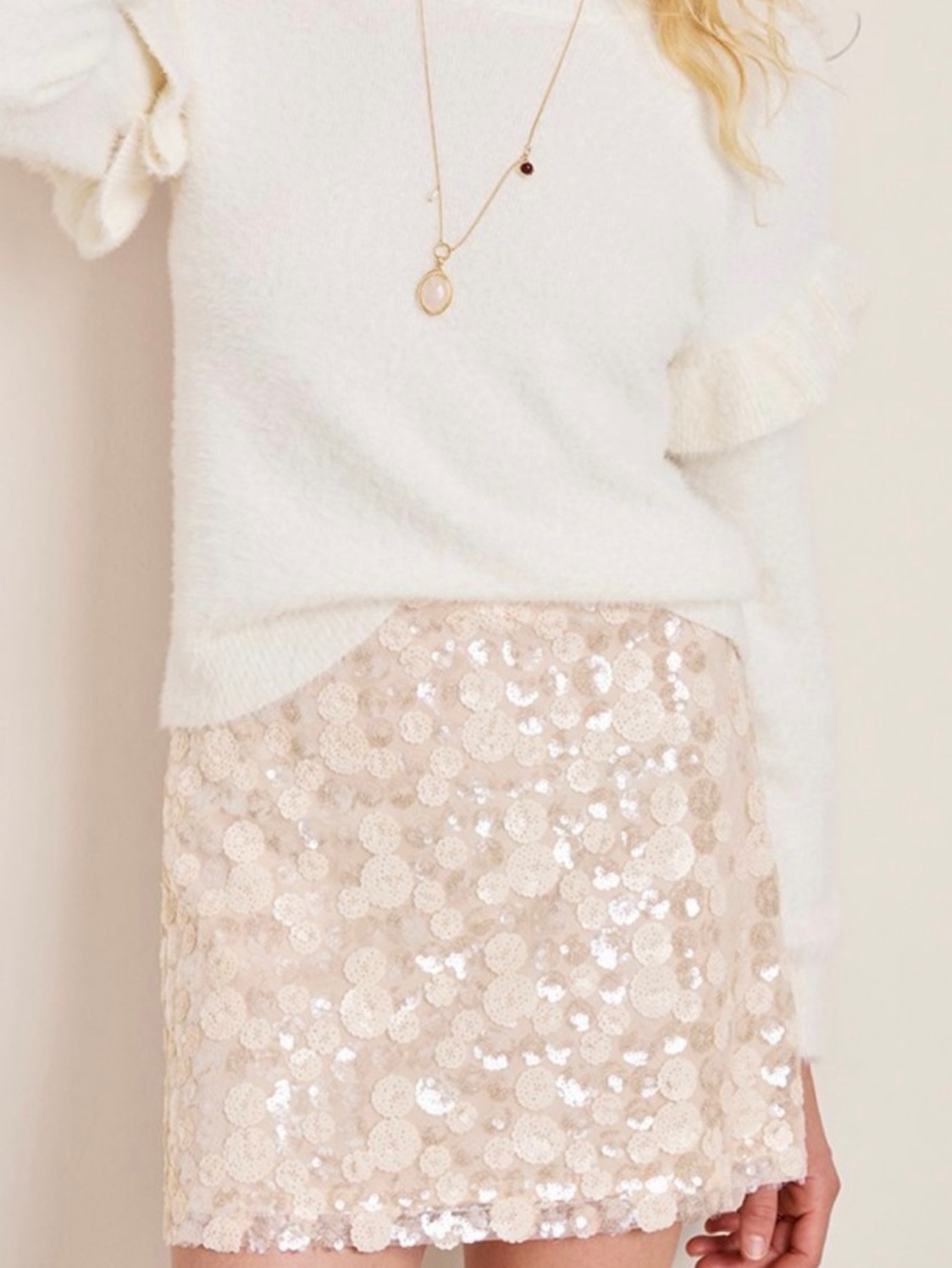 Francesca's sequin mini skirt